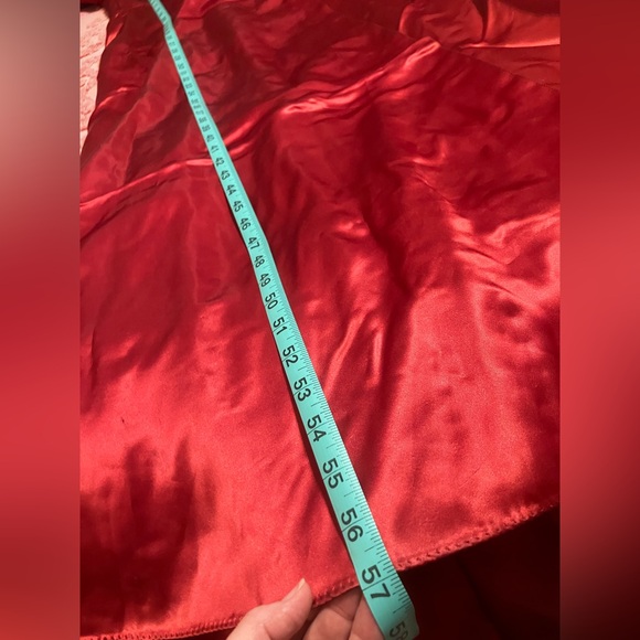 Vintage 1930s / 1940s red satin dress, medium - Picture 8 of 16